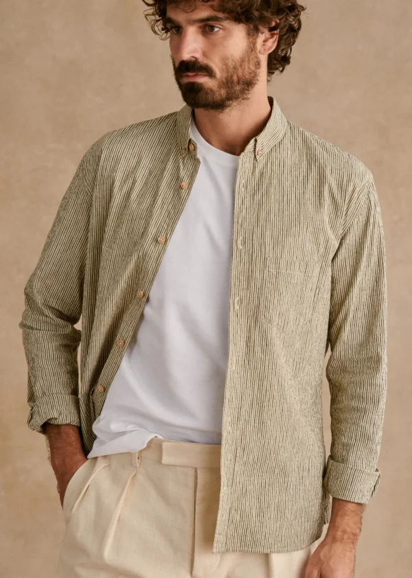 Coton Linen Seersucker Charlie Shirt