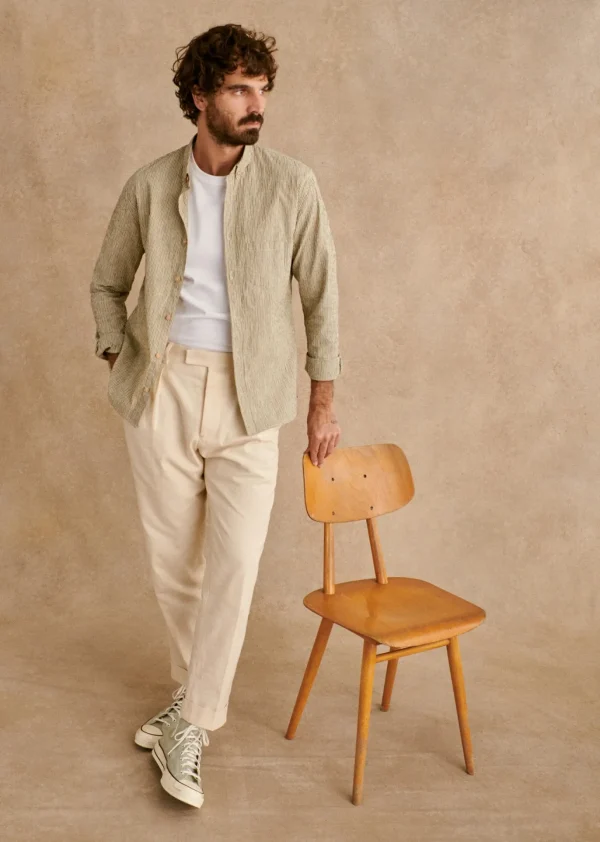 Coton Linen Seersucker Charlie Shirt